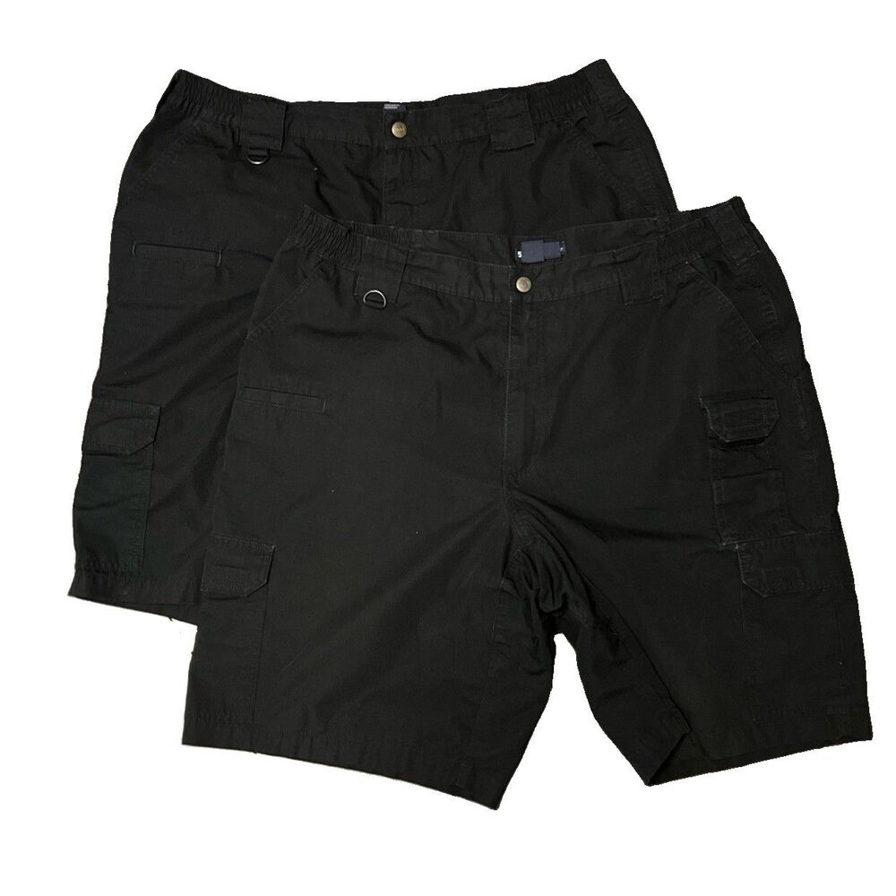 Lot of 2 Black 5.11 Tactical Series Cargo Shorts Style 73308 TAC 143 Size 40